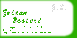 zoltan mesteri business card